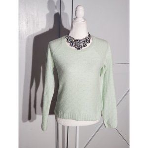 H&M SWEATER COLOR MINT LONG SLEEVE POLYAMIDE/ANGORA SOFT SIZE SMALL